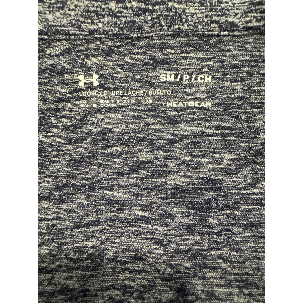 Under Armour Women's HeatGear Quarter-Zip Pullover Heathered Navy Blue- Sz S - Picture 6 of 6